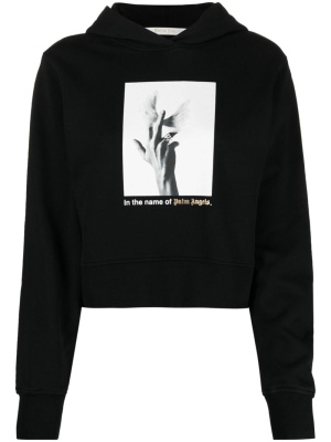 

Photograph-print cropped hoodie, Palm Angels Photograph-print cropped hoodie