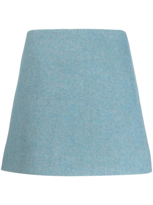 

Recycled wool-blend miniskirt, GANNI Recycled wool-blend miniskirt