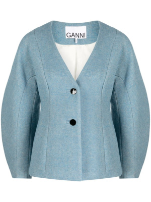 

Recycled wool-blend blazer, GANNI Recycled wool-blend blazer
