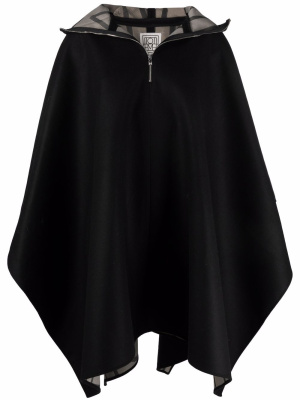

Monogram-print hooded cape, TOTEME Monogram-print hooded cape