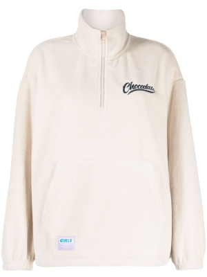 

Logo-embroidered high-neck sweatshirt, CHOCOOLATE Logo-embroidered high-neck sweatshirt