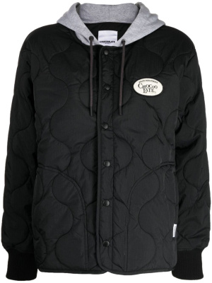 

Quilted hooded jacket, CHOCOOLATE Quilted hooded jacket