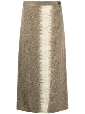 

Metallic-effect straight skirt, TWINSET Metallic-effect straight skirt
