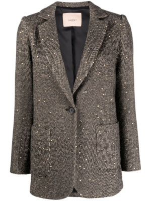 

Chevron sequin-embellished blazer, TWINSET Chevron sequin-embellished blazer