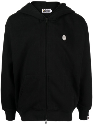 

Logo-patch zip-up hoodie, A BATHING APE® Logo-patch zip-up hoodie