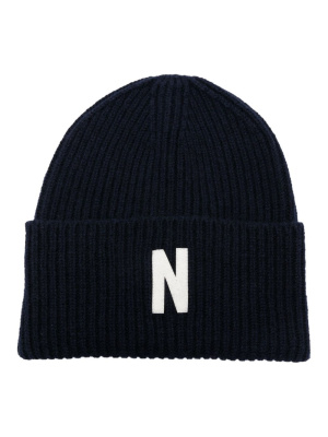 

Logo-embroidered wool beanie, Norse Projects Logo-embroidered wool beanie
