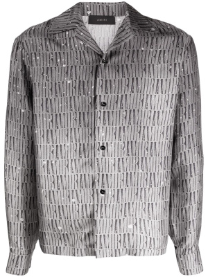 

Gradient-effect silk-jacquard shirt, AMIRI Gradient-effect silk-jacquard shirt