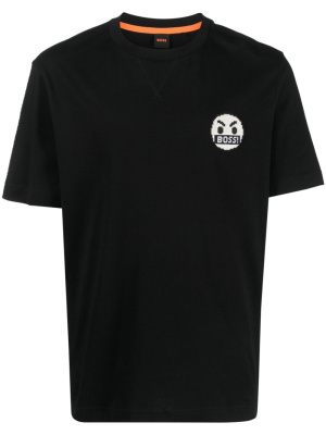 

Logo-embroidered cotton T-shirt, BOSS Logo-embroidered cotton T-shirt