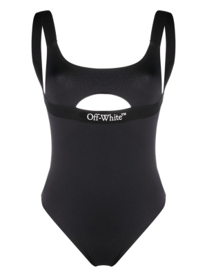 

Logo-print cut-out swimsuit, Off-White Logo-print cut-out swimsuit