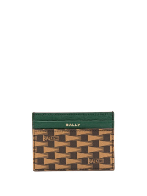

Logo-print leather cardholder, Bally Logo-print leather cardholder