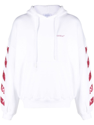 

Diag-stripe cotton hoodie, Off-White Diag-stripe cotton hoodie
