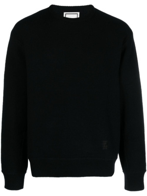 

Logo-embroidered knitted jumper, Wooyoungmi Logo-embroidered knitted jumper