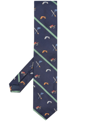

Repp Fishing-Club silk tie, Polo Ralph Lauren Repp Fishing-Club silk tie