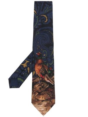 

Graphic-print silk tie, Polo Ralph Lauren Graphic-print silk tie
