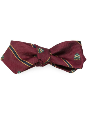 

Embroidered silk bow tie, Polo Ralph Lauren Embroidered silk bow tie