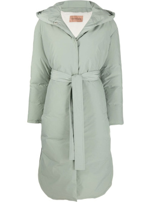 

Belted hooded coat, Yves Salomon Belted hooded coat