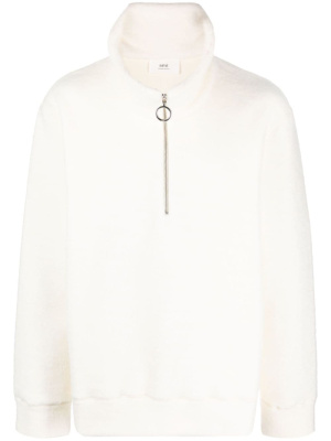 

Stand-up collar zip-up jumper, AMI Paris Stand-up collar zip-up jumper