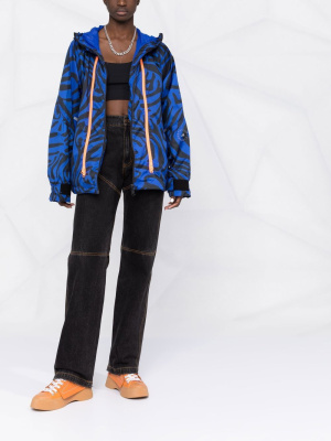 

Abstract-print bomber jacket, Adidas by Stella McCartney Abstract-print bomber jacket