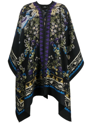 

Floral embroidery cape, ETRO Floral embroidery cape