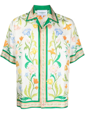 

L’Arche Fleure printed silk shirt, Casablanca L’Arche Fleure printed silk shirt