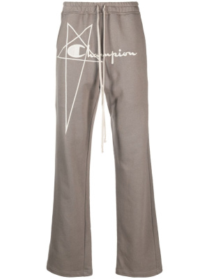 

X Champion Dietrich logo-embroidered track pants, Rick Owens X Champion X Champion Dietrich logo-embroidered track pants