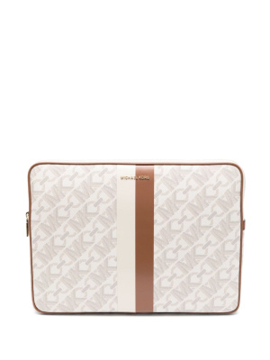 

Monogram-print canvas laptop bag, Michael Michael Kors Monogram-print canvas laptop bag