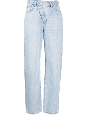 

Foldover-front straight-leg denim jeans, Michael Michael Kors Foldover-front straight-leg denim jeans