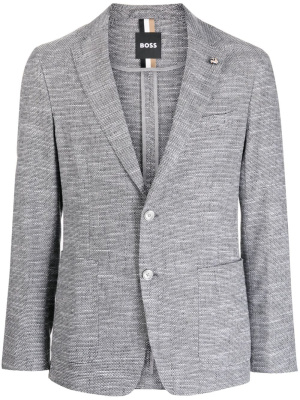 

Single-breasted cotton-blend blazer, BOSS Single-breasted cotton-blend blazer
