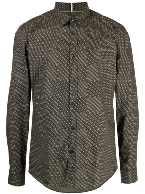 

Monogram-print slim-cut shirt, BOSS Monogram-print slim-cut shirt