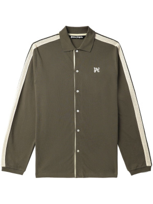 

Monogram-embroidered cotton shirt, Palm Angels Monogram-embroidered cotton shirt