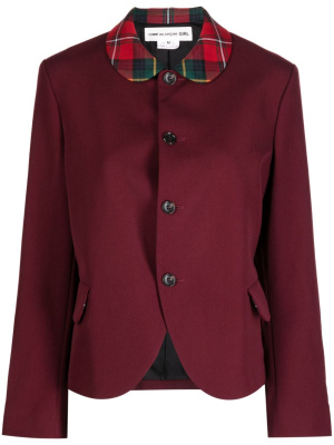 

Tartan-collar wool jacket, Comme Des Garçons Girl Tartan-collar wool jacket