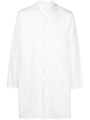 

Band-collar cotton shirt, Yohji Yamamoto Band-collar cotton shirt