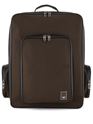 

Logo-patch rectangle-shape backpack, Emporio Armani Logo-patch rectangle-shape backpack
