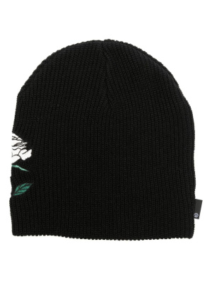 

Rose-embroidered ribbed-knit beanie, Undercover Rose-embroidered ribbed-knit beanie