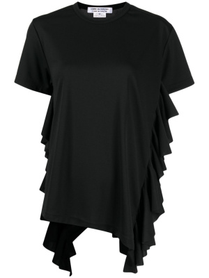

Asymmetric ruffled-detailing T-shirt, Comme Des Garçons Comme Des Garçons Asymmetric ruffled-detailing T-shirt