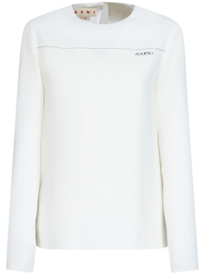

Logo-print long-sleeved top, Marni Logo-print long-sleeved top