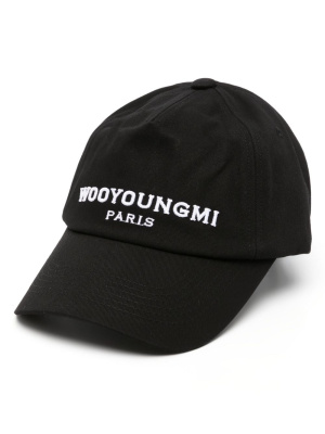 

Logo-embroidered cotton baseball cap, Wooyoungmi Logo-embroidered cotton baseball cap