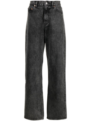 

Logo-patch straight-leg jeans, OUR LEGACY Logo-patch straight-leg jeans