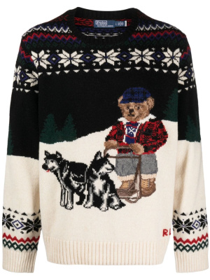 

Polo Bear intarsia-knit jumper, Polo Ralph Lauren Polo Bear intarsia-knit jumper