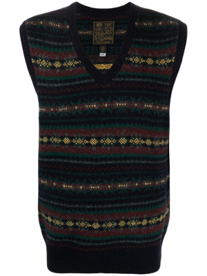 

Patterned intarsia-knit wool vest, Polo Ralph Lauren Patterned intarsia-knit wool vest