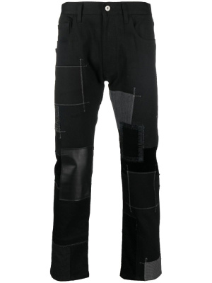 

Patchwork cotton-leather jeans, Junya Watanabe MAN Patchwork cotton-leather jeans