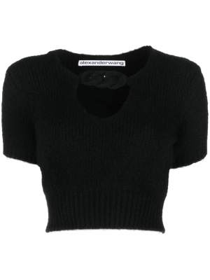 

Rope-detail cropped knitted top, Alexander Wang Rope-detail cropped knitted top