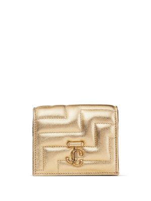

Hanne quilted metallic leather wallet, Jimmy Choo Hanne quilted metallic leather wallet