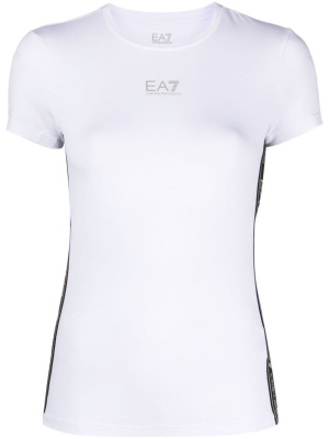 

Logo-print cap-sleeve T-shirt, Ea7 Emporio Armani Logo-print cap-sleeve T-shirt