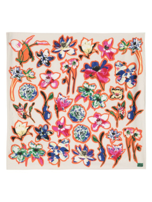 

Floral-motif square-body scarf, Bimba y Lola Floral-motif square-body scarf