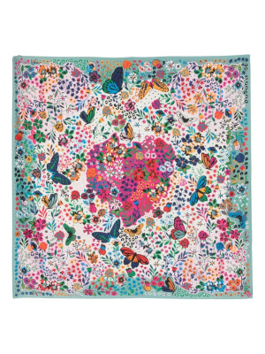 

Butterfly-print square scarf, Bimba y Lola Butterfly-print square scarf