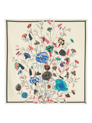 

Floral-motif square-body scarf, Bimba y Lola Floral-motif square-body scarf