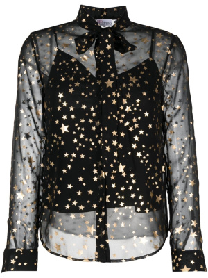 

Star lamé-print blouse, RED Valentino Star lamé-print blouse