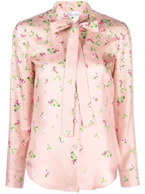 

Rose Ombré-print silk shirt, RED Valentino Rose Ombré-print silk shirt