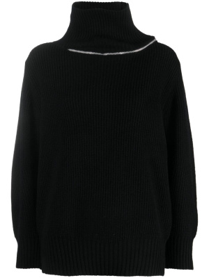 

Zip-detail wool jumper, Sacai Zip-detail wool jumper